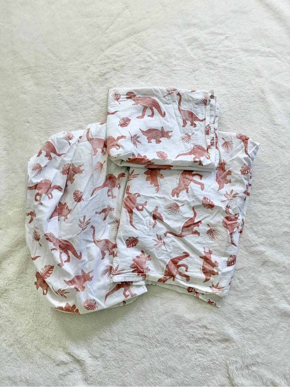 Pillowfort Dinosaur Print Sheet Set Toddler Bed Size